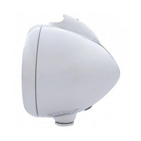 Stainless Steel Guide 682-C Headlight H4 With 34 Amber or White LEDs & LED Signal (Clear Lens)