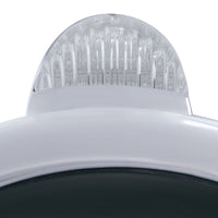 Chrome Guide 682-C Headlight H4 With White LED & Dual Mode LED Signal - White LED (Amber or Clear Lens)