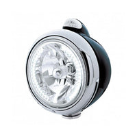 Black Guide 682-C Headlight H4 With 34 Amber or White LEDs & LED Signal (Clear Lens)