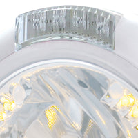 Chrome Classic Headlight H4 With 34 Amber or White LEDs & Dual Mode LED Signal (Amber or Clear Lens)