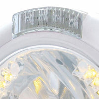 Chrome Classic Headlight H4 With 34 Amber LED & LED Signal (Amber or Clear Lens)