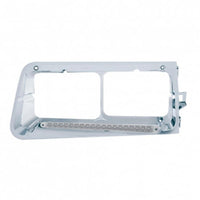 19 LED Headlight Bezel For 1989-2009 Freightliner FLD (Amber LEDs/Amber or Clear Lens) Driver or Passenger Side