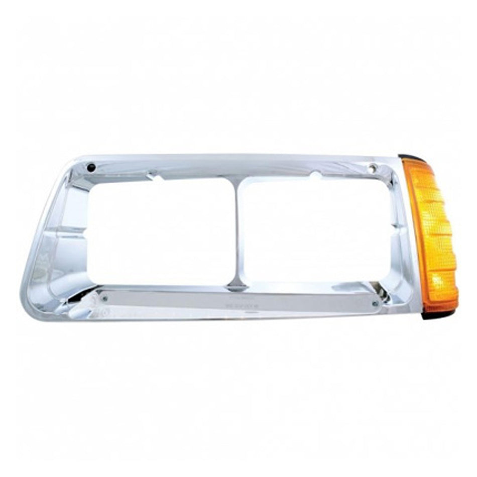 14 LED Headlight Bezel With Turn Signal For 1989-2009 Freightliner FLD (Driver or Passenger Side)