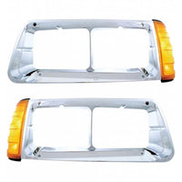 14 LED Headlight Bezel With Turn Signal For 1989-2009 Freightliner FLD (Driver or Passenger Side)