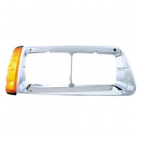 14 LED Headlight Bezel With Turn Signal For 1989-2009 Freightliner FLD (Driver or Passenger Side)
