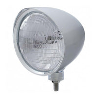 United Pacific - Chrome "Chopper" Headlight With Smooth Visor 6014 Bulb