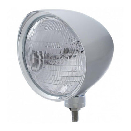 United Pacific - Chrome "Chopper" Headlight With Smooth Visor 6014 Bulb