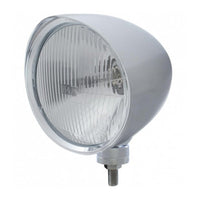 United Pacific - Chrome "Chopper" Headlight With Smooth Visor H4 Bulb