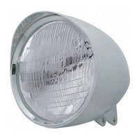 United Pacific - Motorcycle Chrome "Chopper" Headlight With Smooth Visor 6014 Bulb