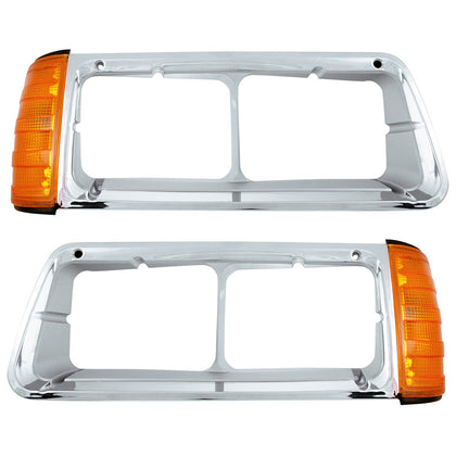 United Pacific - Headlight Bezel With Turn Signal For 1989-2009 Freightliner FLD (Driver or Passenger Side)