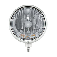 United Pacific - Black Guide 682-C Style Headlight H4 Bulb With 6 Amber LED