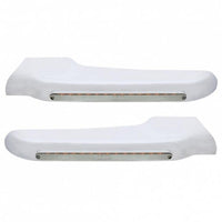 14 Amber LED Front Fender Cover For Peterbilt 388 (2008-2015) & 389 (2008-2023) Chrome Lens (Driver or Passenger Side)