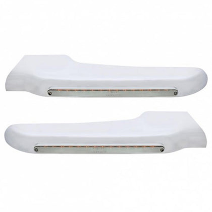 19 Amber LED Front Fender Cover For Peterbilt 388 (2008-2015) & 389 (2008-2023) Amber Lens (Driver or Passenger Side)