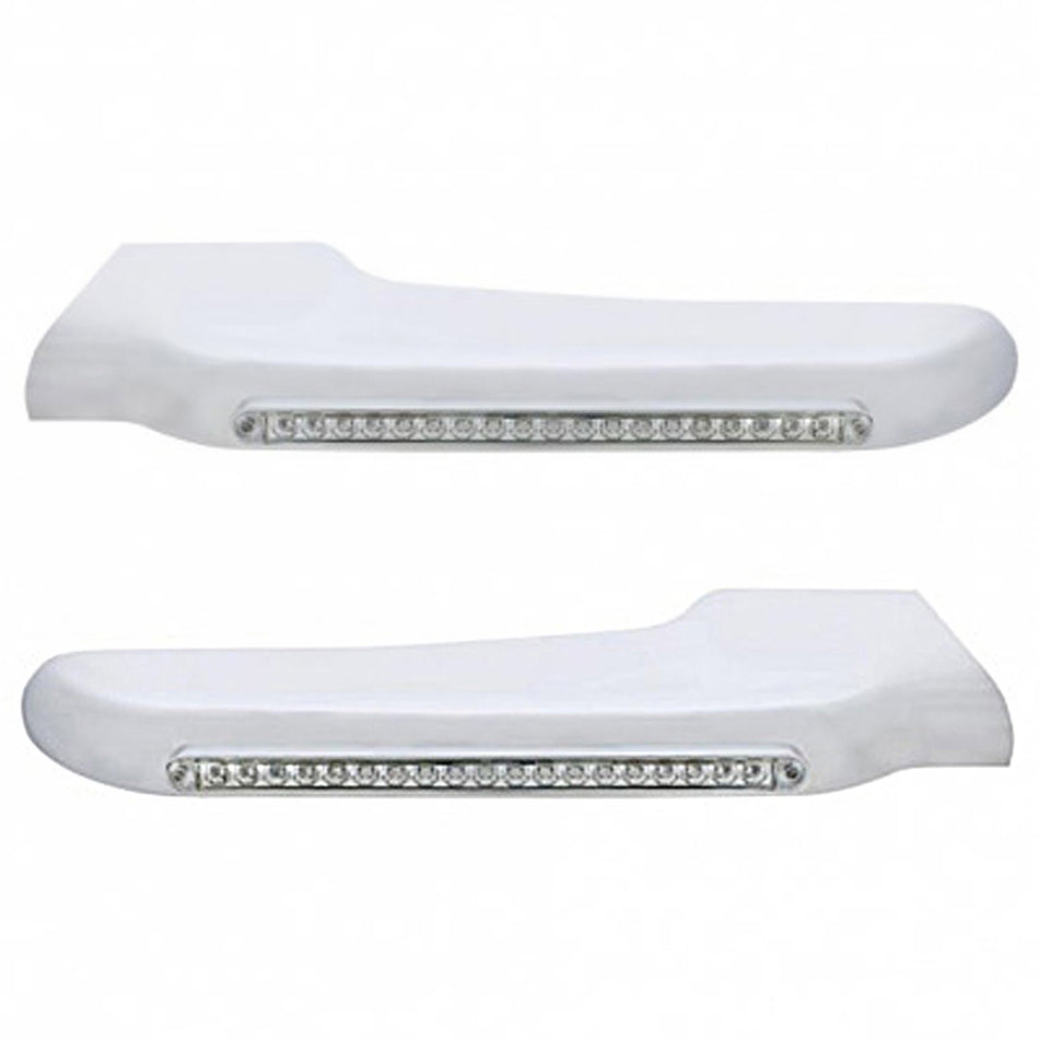 19 Amber LED Front Fender Cover For Peterbilt 388 (2008-2015) & 389 (2008-2023) Clear Lens (Driver or Passenger Side)