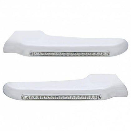 19 Amber LED Front Fender Cover For Peterbilt 388 (2008-2015) & 389 (2008-2023) Clear Lens (Driver or Passenger Side)