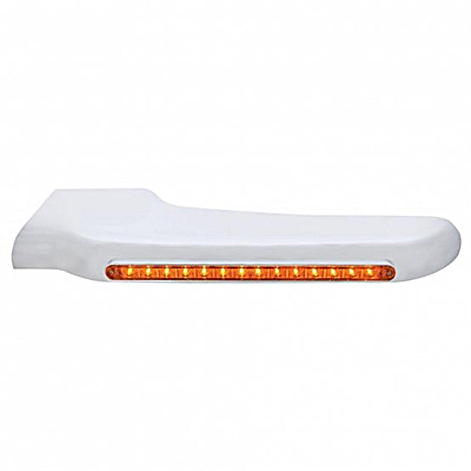 Sequential 14 Amber LED Front Fender Cover For Peterbilt 388 (2008-2015) & 389 (2008-2023) Amber Lens (Driver or Passenger Side)