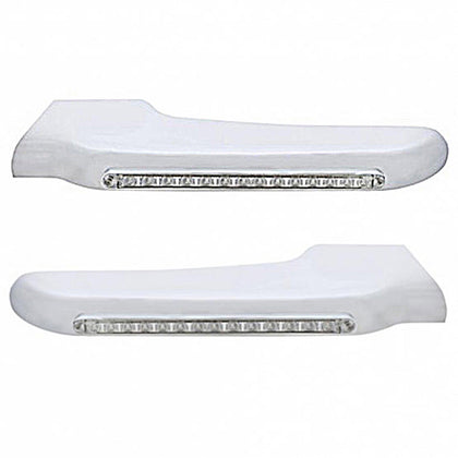 Sequential 14 Amber LED Front Fender Cover For Peterbilt 388 (2008-2015) & 389 (2008-2023) Clear Lens (Driver or Passenger Side)