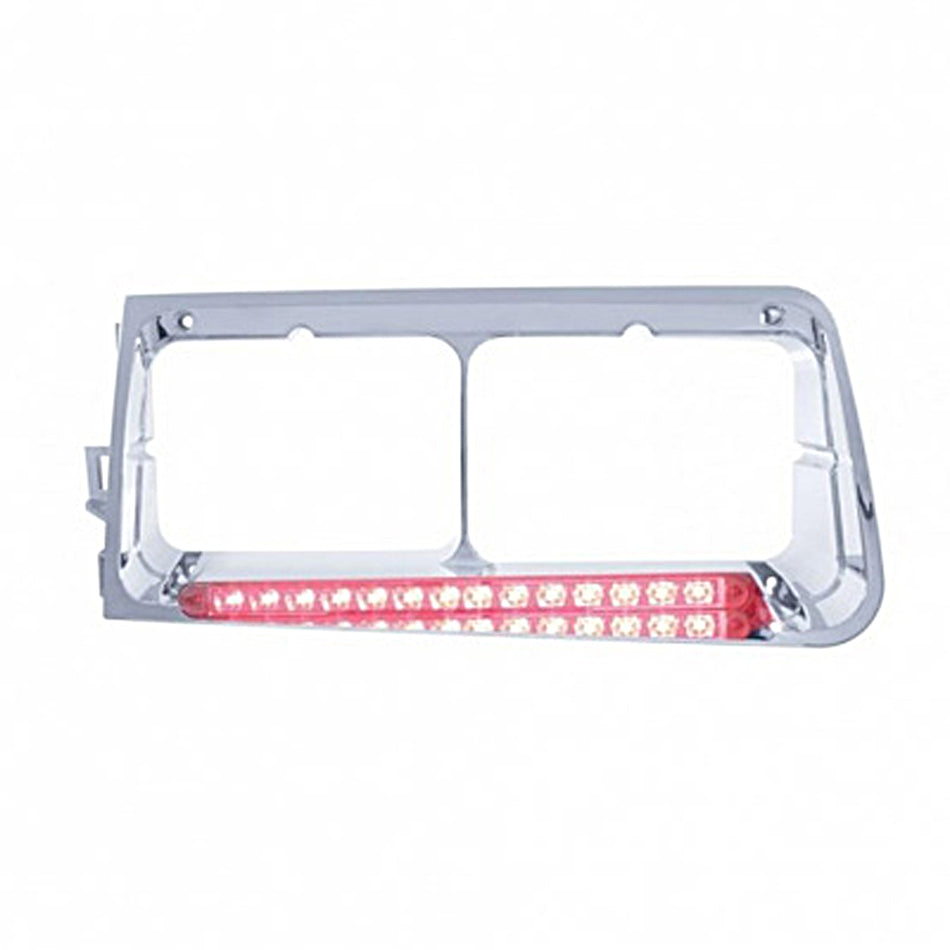 14 LED Headlight Bezel For 1989-2009 Freightliner FLD - Driver or Passenger Side (Various Colors)