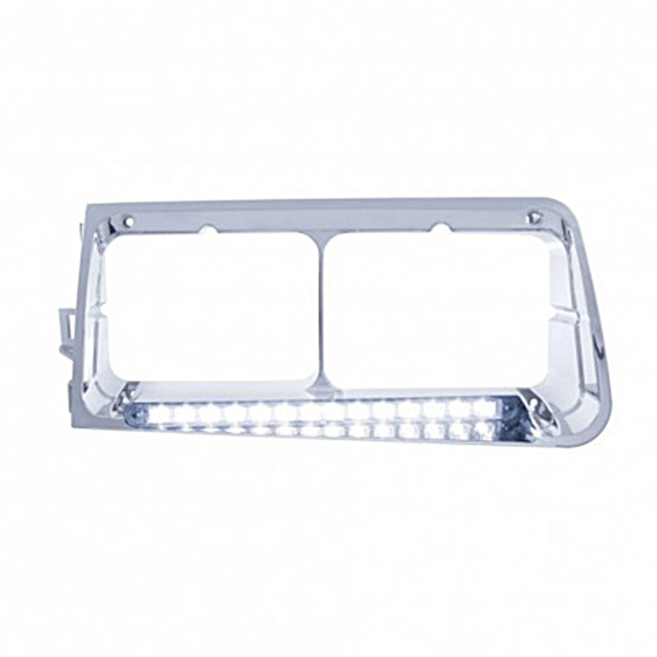 14 LED Headlight Bezel For 1989-2009 Freightliner FLD - Driver or Passenger Side (Various Colors)