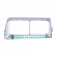 14 LED Headlight Bezel For 1989-2009 Freightliner FLD - Driver or Passenger Side (Various Colors)