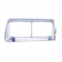 14 LED Headlight Bezel For 1989-2009 Freightliner FLD - Driver or Passenger Side (Various Colors)