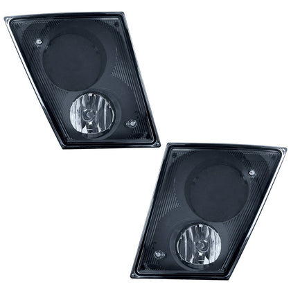 United Pacific - Black Fog Light Assembly For 2003-2017 Volvo VN/VNL (Driver or Passenger Side)