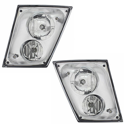 Chrome Fog/Driving Light Assembly For 2003-2017 Volvo VN/VNL (Driver or Passenger Side)