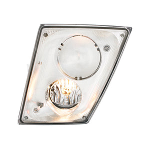 Chrome Fog Light Assembly For 2003-2017 Volvo VN/VNL (Driver or Passenger)