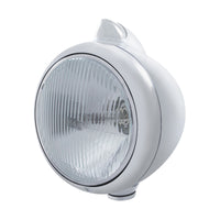 Stainless Steel Guide 682-C Headlight H4 & Original Style LED Signal (Amber LEDs/Amber or Clear Lens)