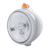 Stainless Steel Guide 682-C Headlight Crystal H4 & Original Style LED Signal (Amber or Clear Lens)