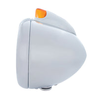 Chrome Guide 682-C Headlight No Bulb With Original Style Amber LED Signal (Amber or Clear Lens)