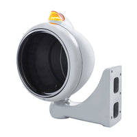 Chrome Guide 682-C Headlight No Bulb With Original Style Amber LED Signal (Amber or Clear Lens)