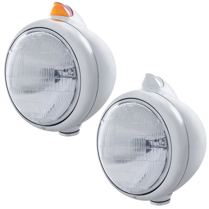 Chrome Guide 682-C Headlight 6014 & Original Style LED Signal (Amber or Clear Lens)
