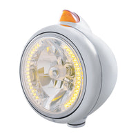 Chrome Guide 682-C Headlight H4 With Amber LED & Original Style LED Signal (Amber or Clear Lens)