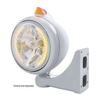 Chrome Guide 682-C Headlight H4 With Amber LED & Original Style LED Signal (Amber or Clear Lens)
