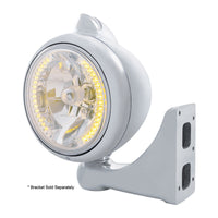 Chrome Guide 682-C Headlight H4 With Amber LED & Original Style LED Signal (Amber or Clear Lens)