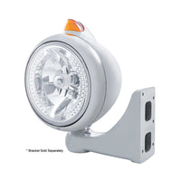 Chrome Guide 682-C Headlight H4 With White LED & Original Style LED Signal (Amber or Clear Lens)