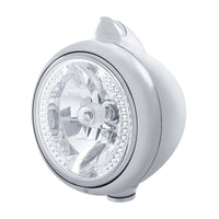 Chrome Guide 682-C Headlight H4 With White LED & Original Style LED Signal (Amber or Clear Lens)