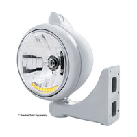 Chrome Guide 682-C Headlight H4 With 10 Amber LED & Original Style Turn (Amber or Clear Lens)