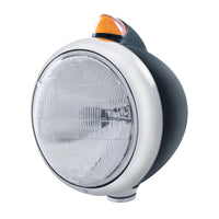Black Guide 682-C Headlight 6014 & Original Style Amber LED Signal (Amber or Clear Lens)