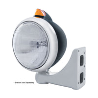 Black Guide 682-C Headlight 6014 & Original Style Amber LED Signal (Amber or Clear Lens)