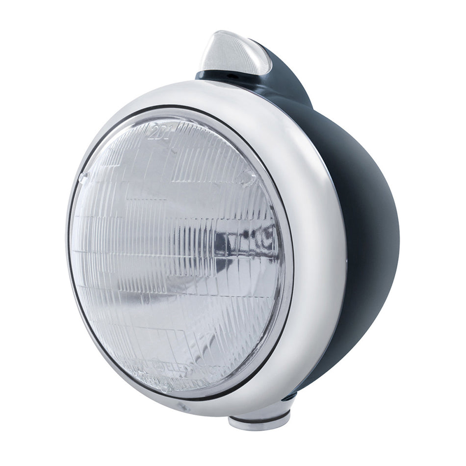Black Guide 682-C Headlight 6014 & Original Style Amber LED Signal (Amber or Clear Lens)