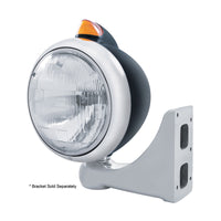 Black Guide 682-C Headlight H6024 & Original Style Amber LED Signal (Amber or Clear Lens)