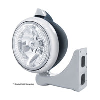Black Guide 682-C Headlight H4 With White LED & Original Style LED Signal (Amber or Clear Lens)