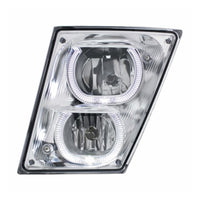 Chrome Fog/Driving Light, White LED Light Bar For 2003-2017 Volvo VN/VNL (Driver or Passenger Side)