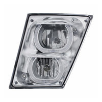 Chrome Fog/Driving Light, White LED Light Bar For 2003-2017 Volvo VN/VNL (Driver or Passenger Side)