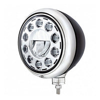United Pacific - Black Guide Headlight 11 LED Bulb - Chrome