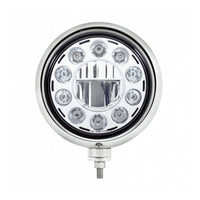 United Pacific - Black Guide Headlight 11 LED Bulb - Chrome