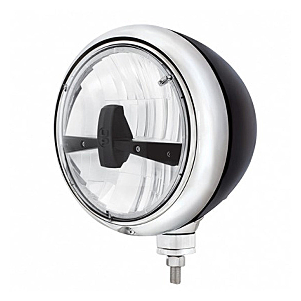 United Pacific - Black Guide Headlight 5 LED Bulb (Blackout or Chrome)