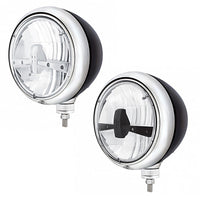 United Pacific - Black Guide Headlight 5 LED Bulb (Blackout or Chrome)